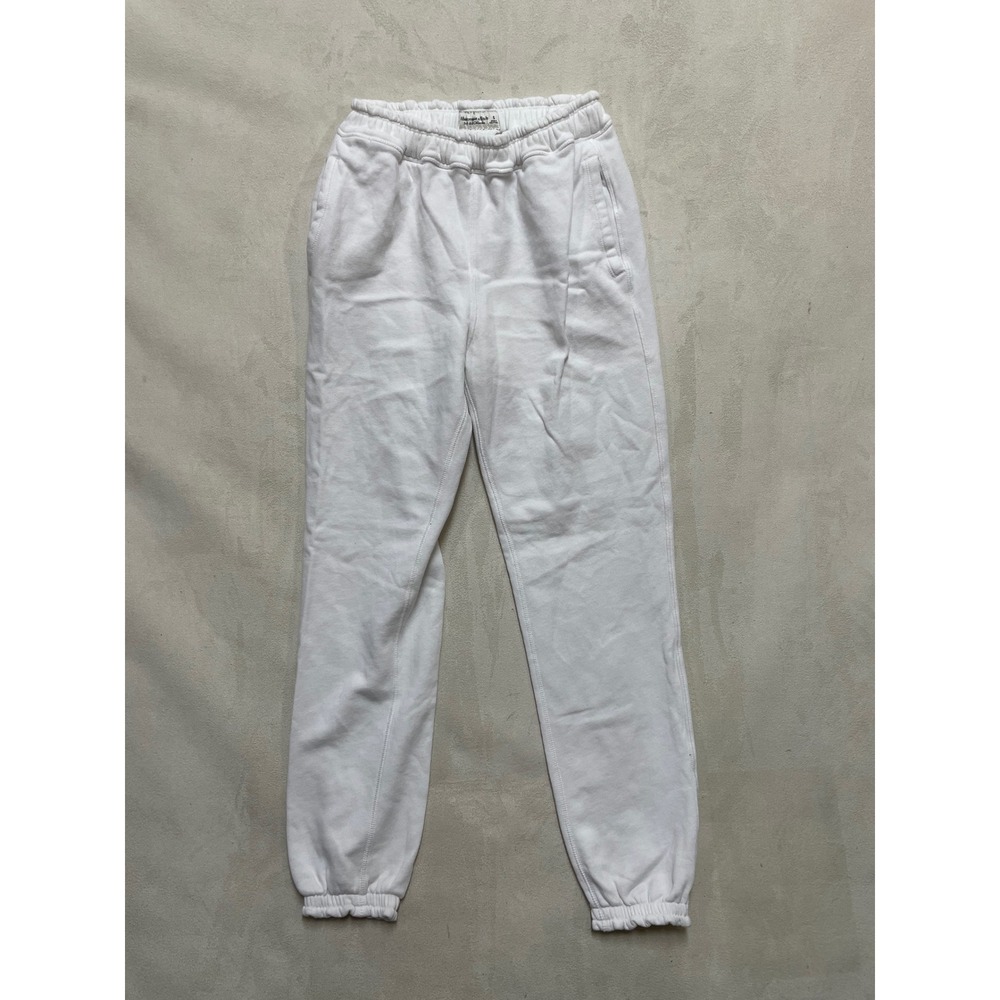 Abercrombie & Fitch Soft A&F Collection White Jogger Sweatpants Small